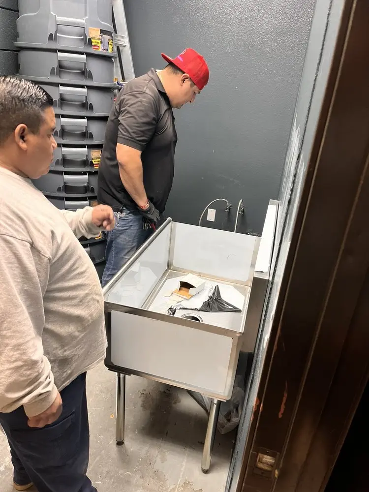 Commercial plumbing and sink installation in Choctaw